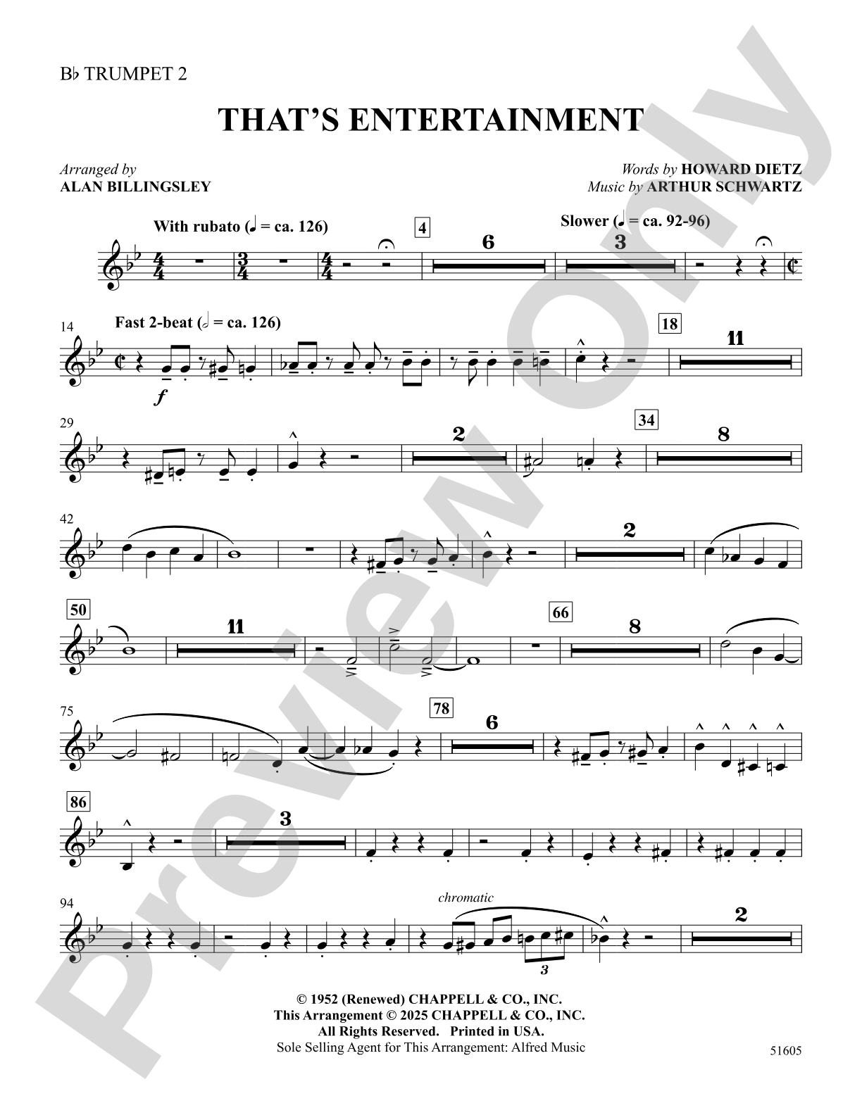 That's Entertainment: 2nd B-flat Trumpet
