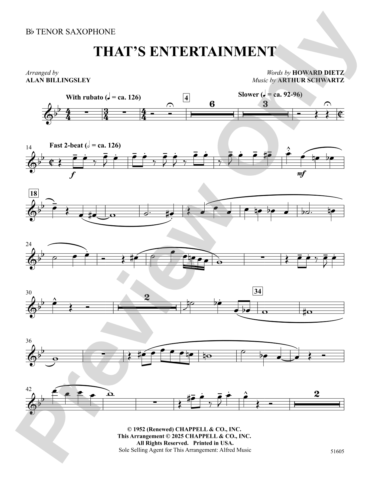 That's Entertainment: B-flat Tenor Saxophone