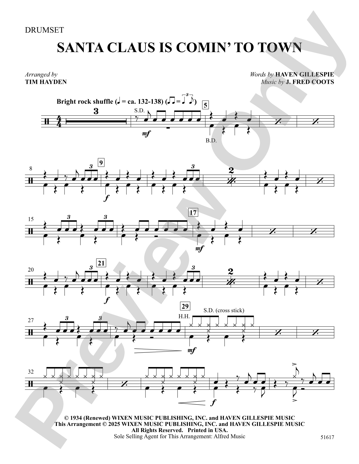 Santa Claus Is Comin' to Town: Drums