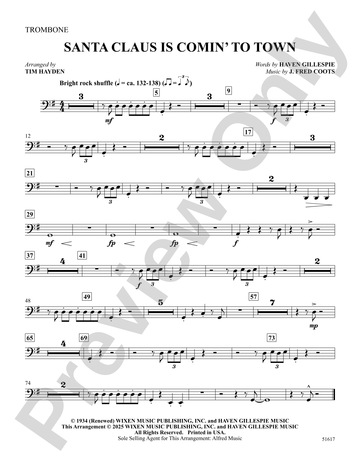 Santa Claus Is Comin' to Town: 1st Trombone