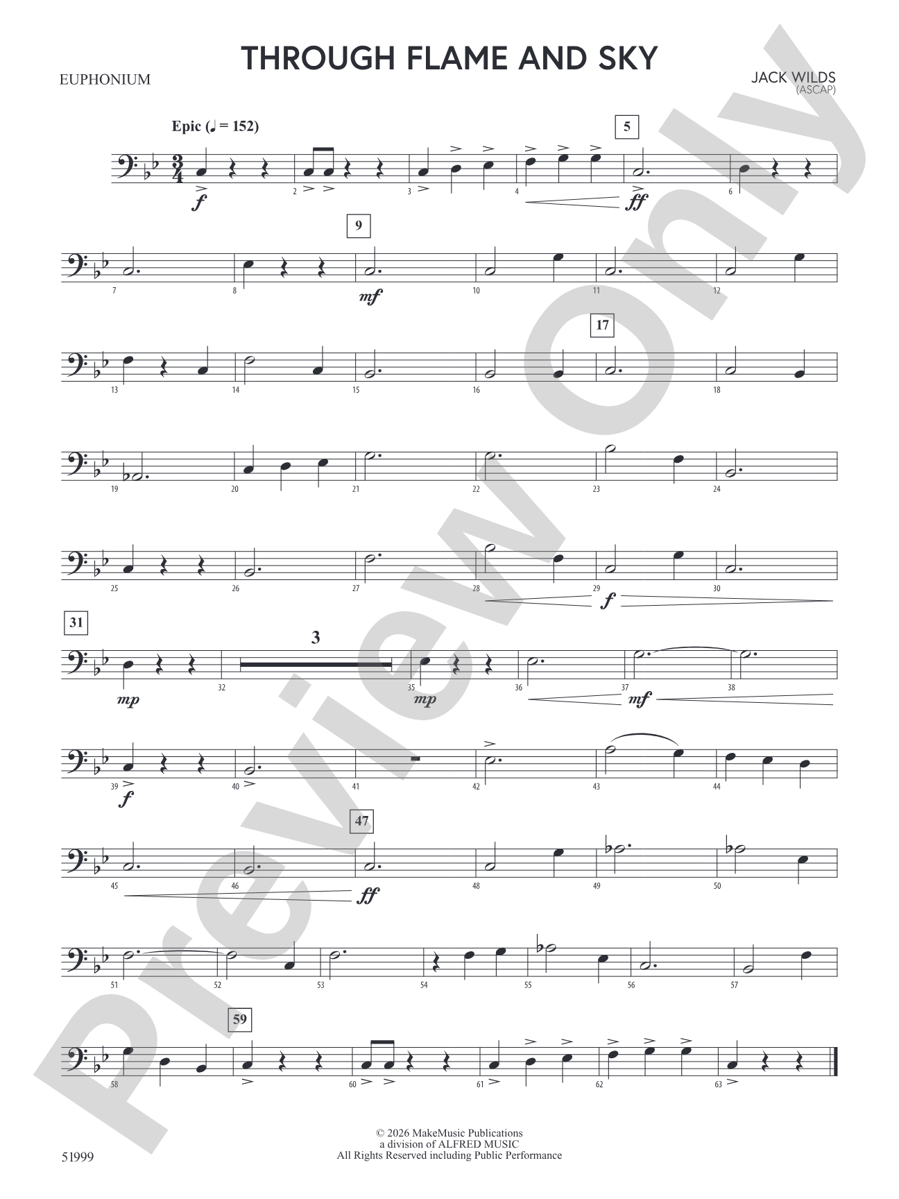 Through Flame and Sky: Baritone B.C.
