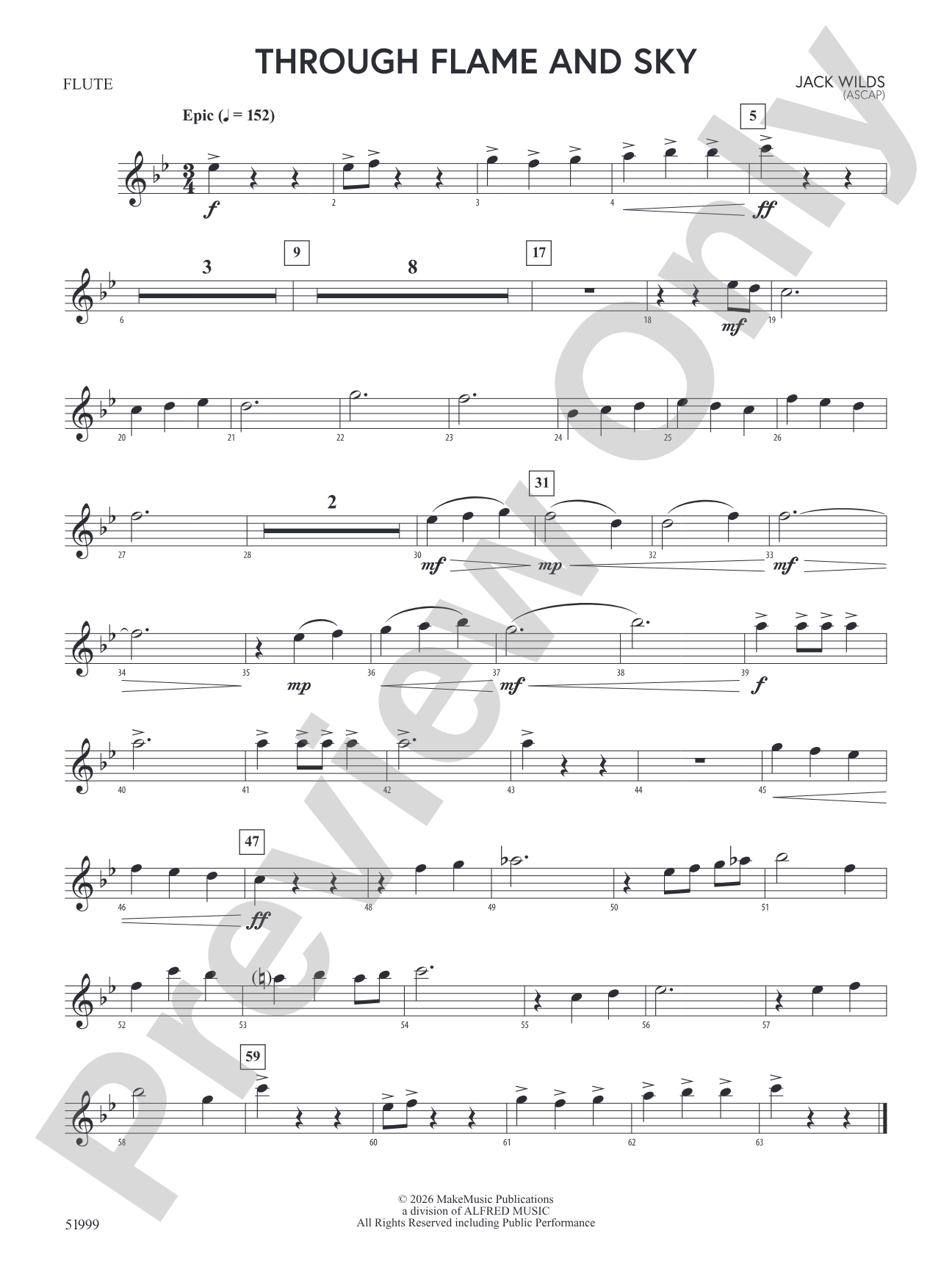 Through Flame and Sky: Flute