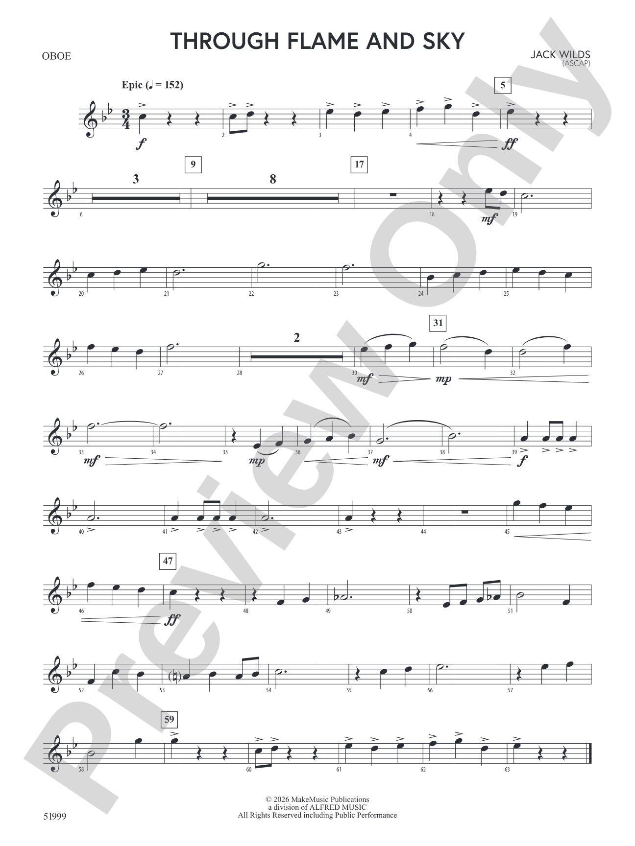 Through Flame and Sky: Oboe
