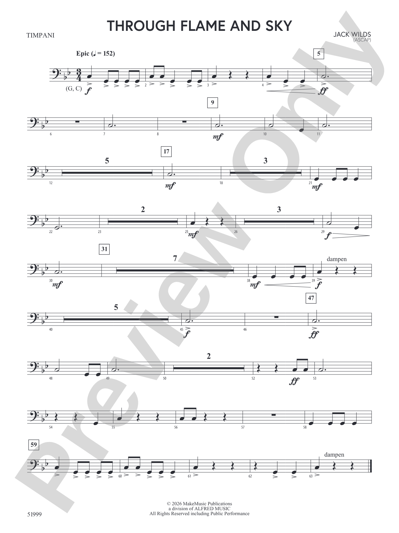 Through Flame and Sky: Timpani