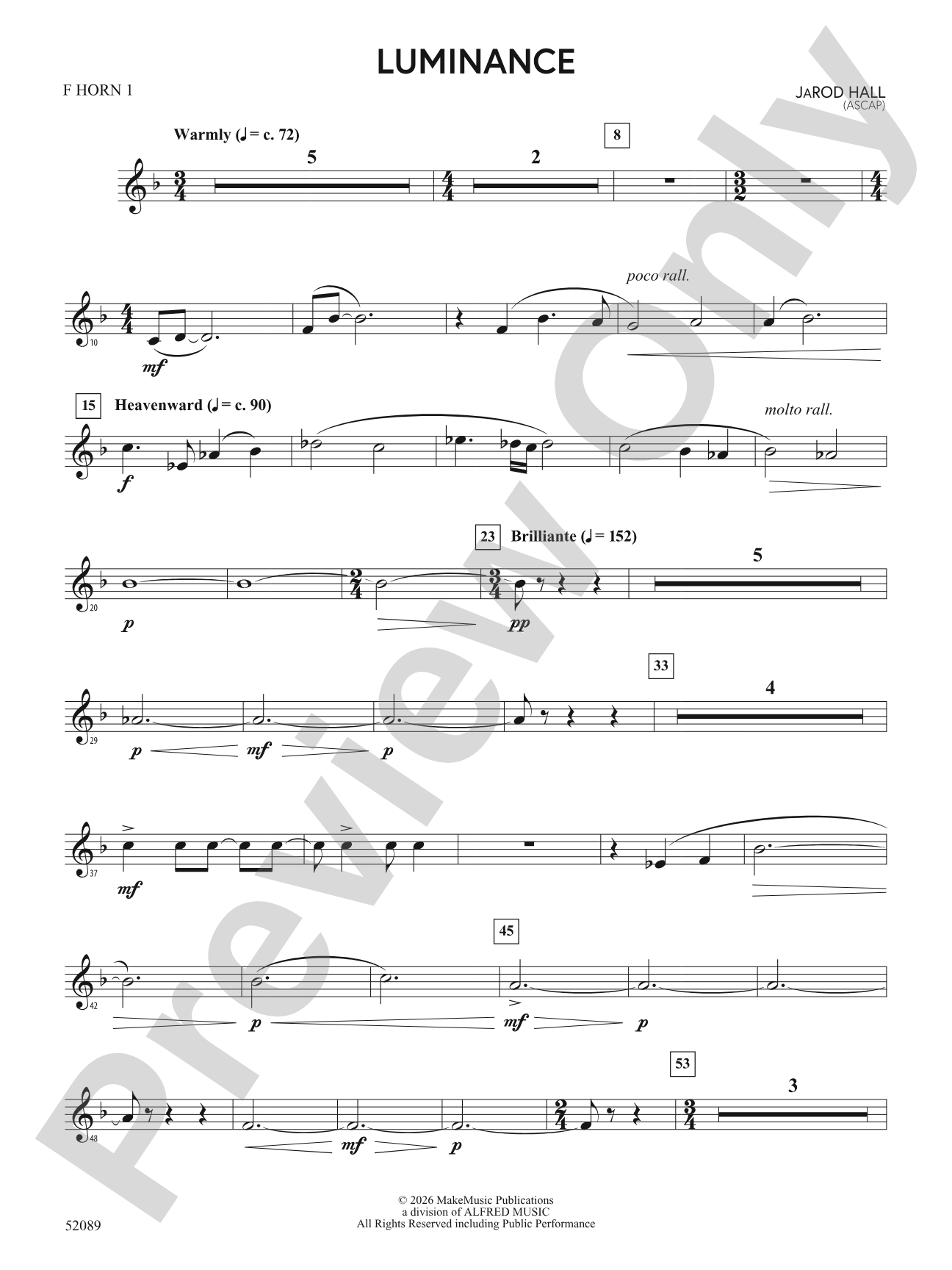 Luminance: 1st F Horn