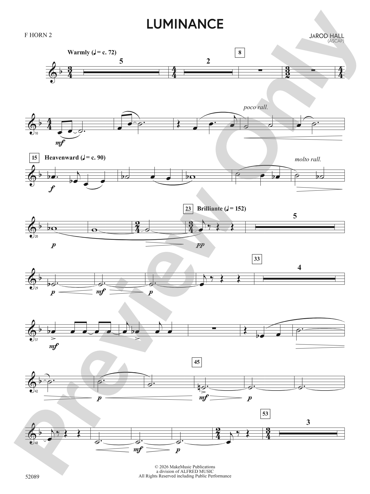 Luminance: 2nd F Horn