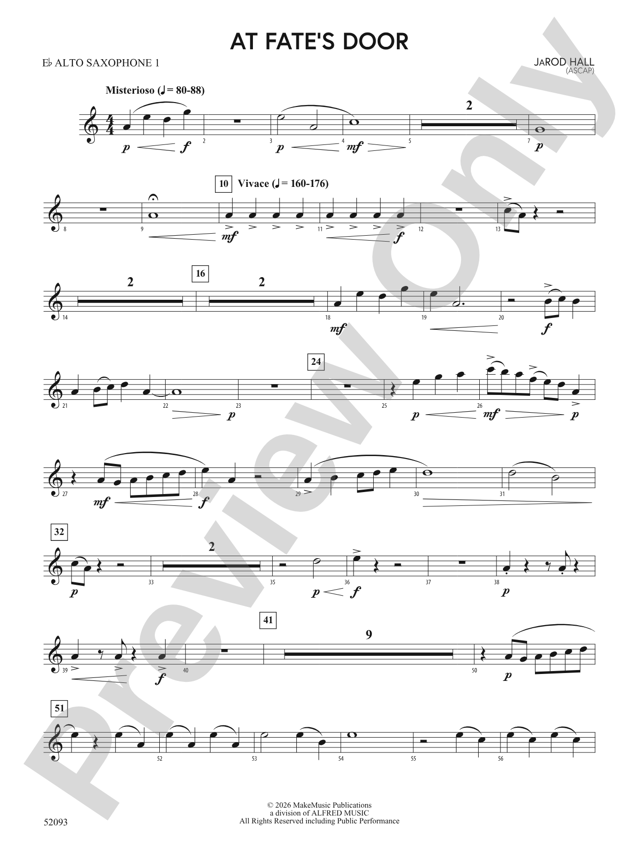 At Fate's Door: E-flat Alto Saxophone