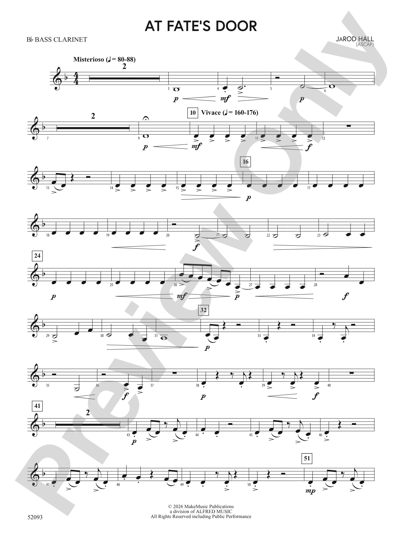 At Fate's Door: B-flat Bass Clarinet