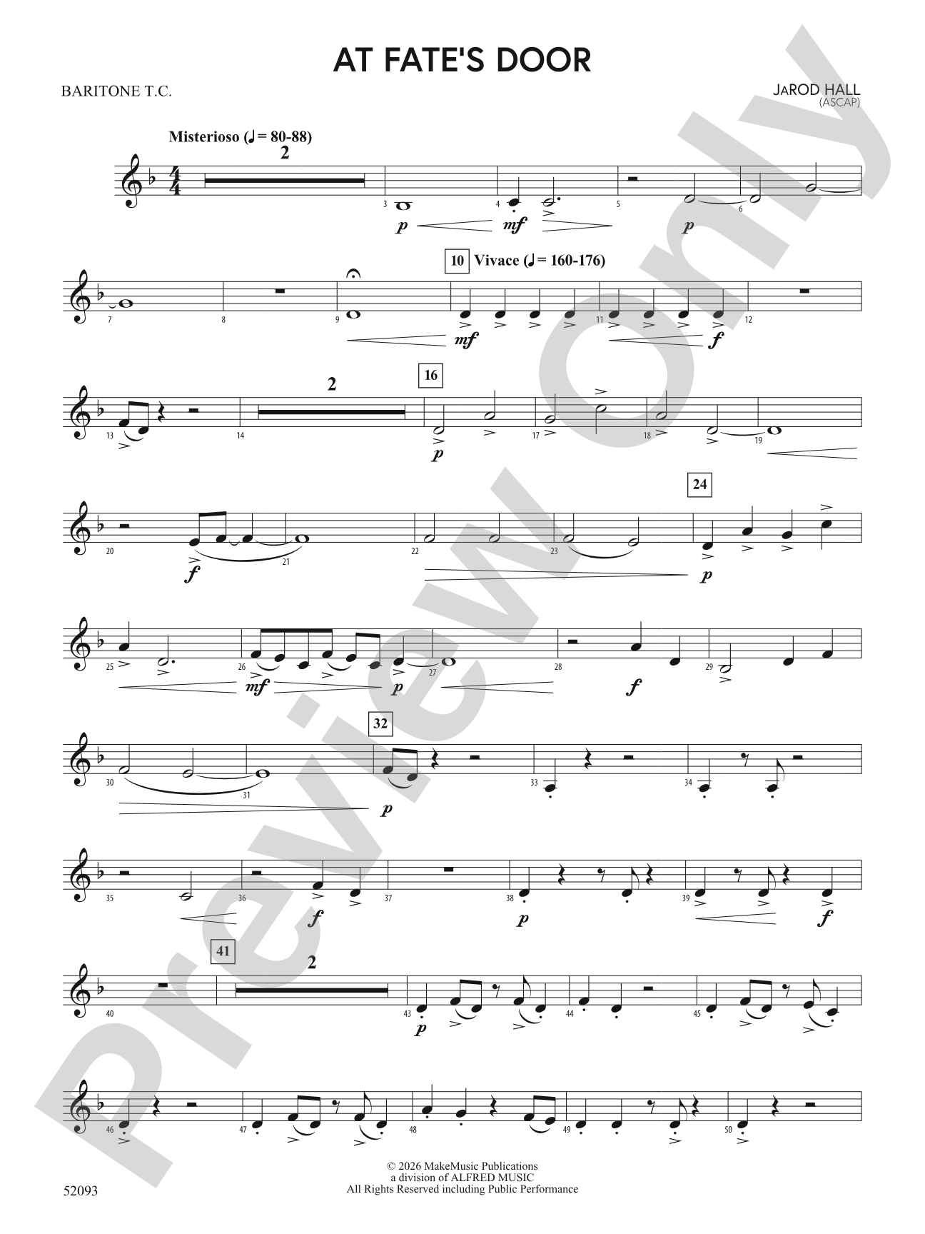 At Fate's Door: Baritone T.C.