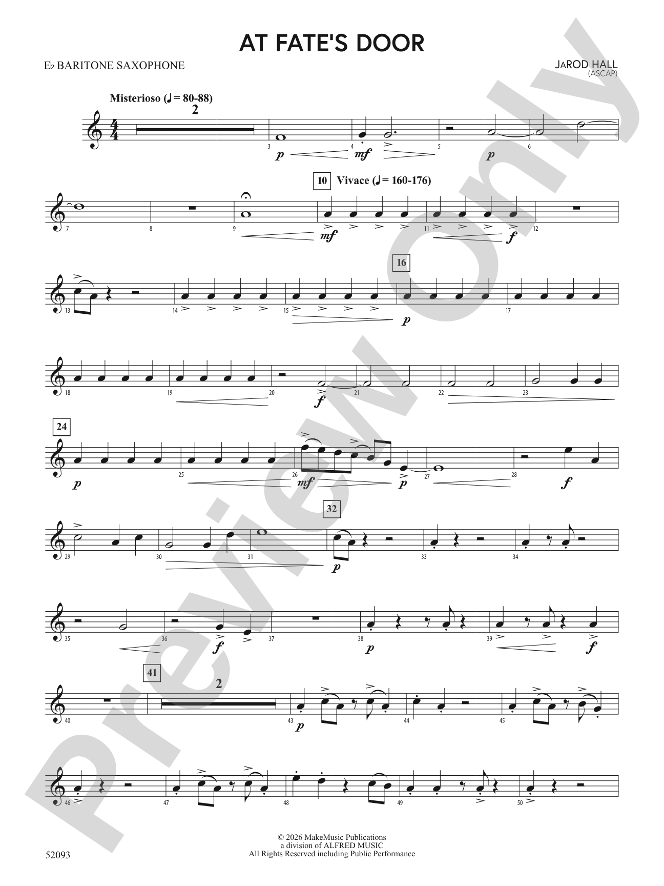 At Fate's Door: E-flat Baritone Saxophone