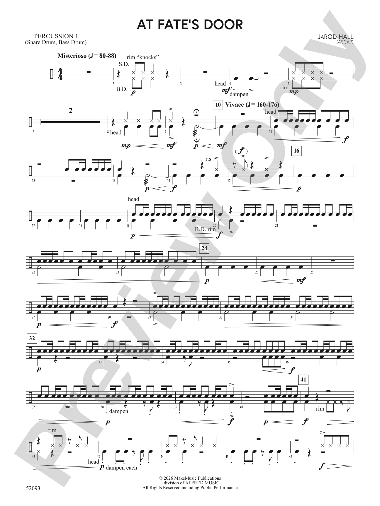 At Fate's Door: 1st Percussion