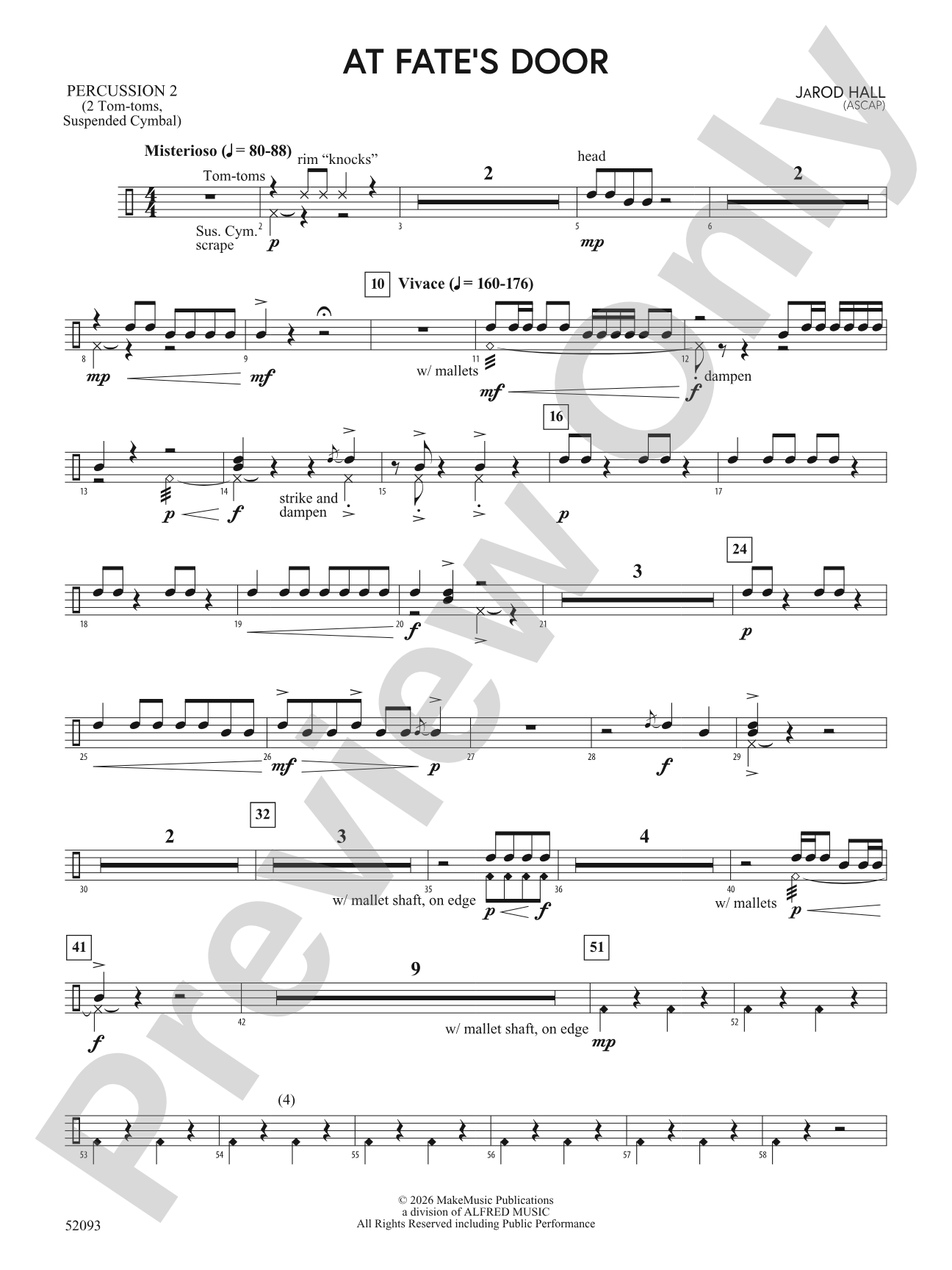 At Fate's Door: 2nd Percussion