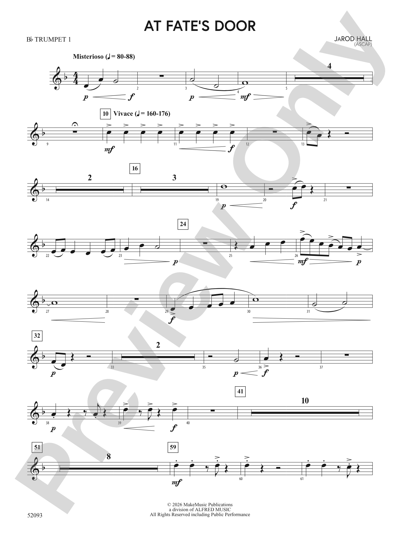 At Fate's Door: 1st B-flat Trumpet