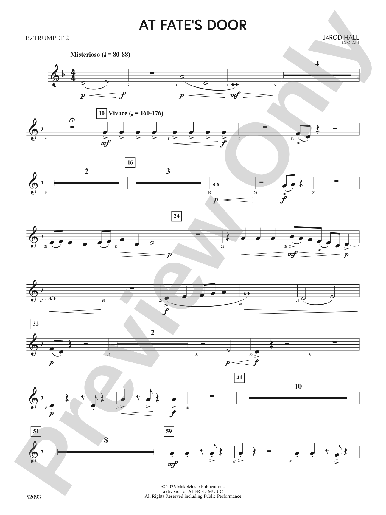 At Fate's Door: 2nd B-flat Trumpet