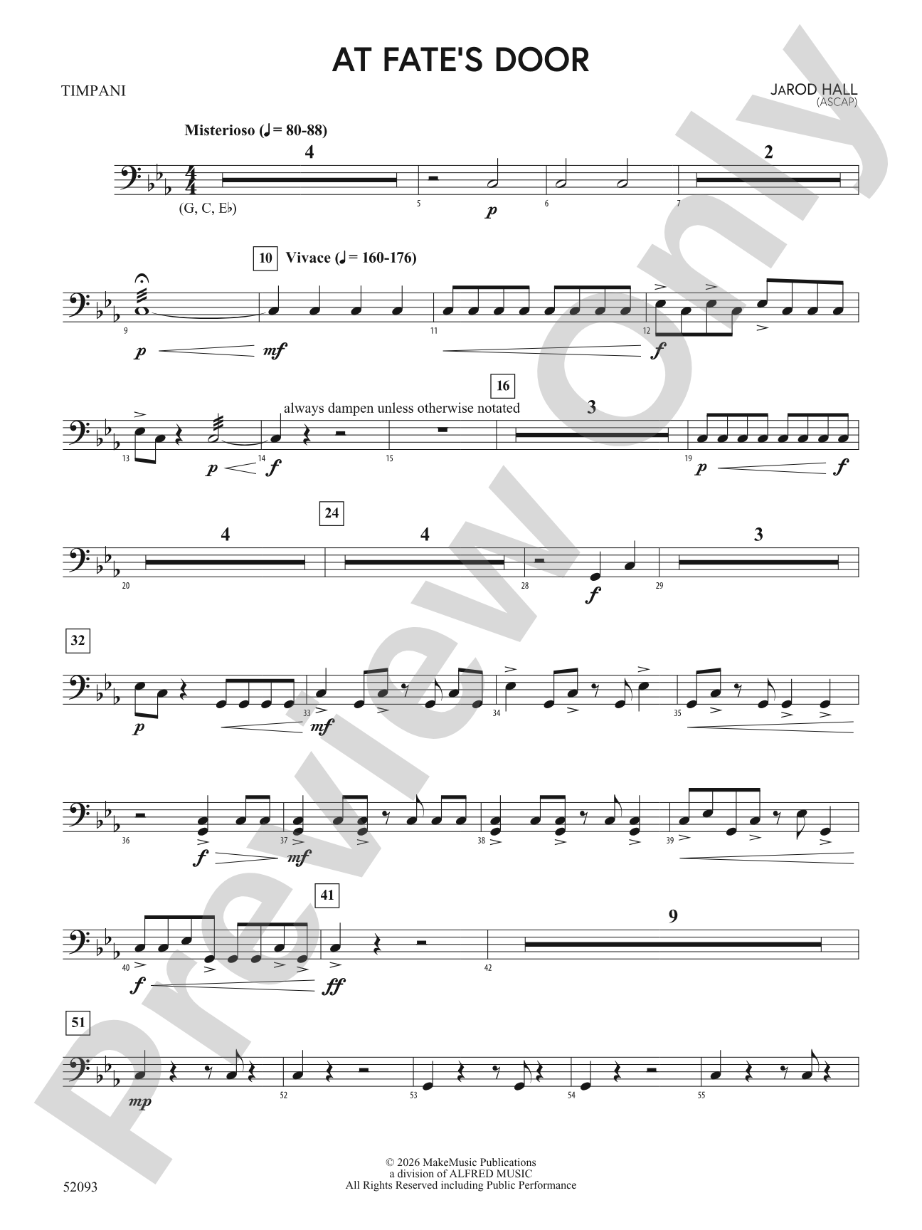 At Fate's Door: Timpani