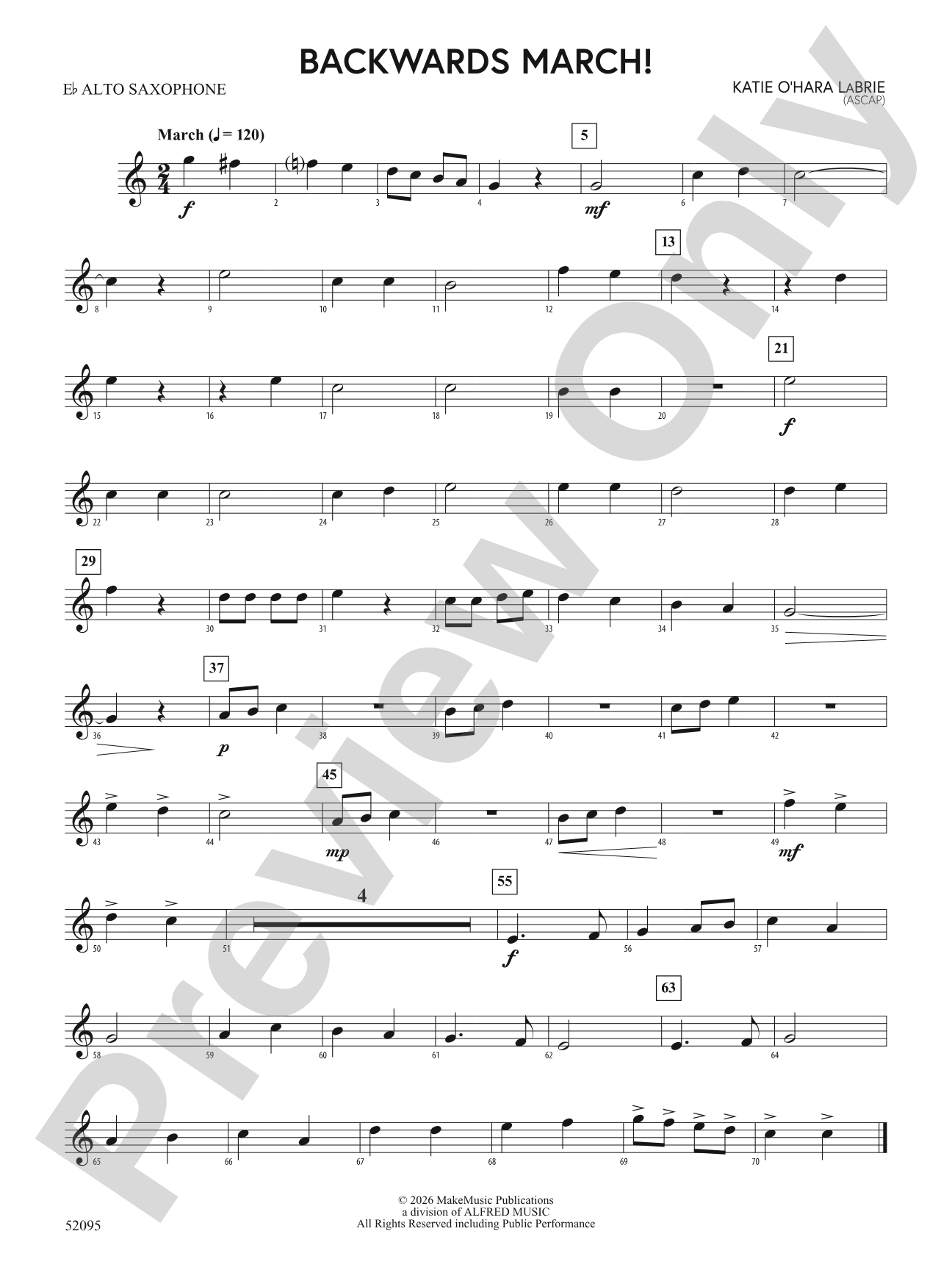 Backwards March!: E-flat Alto Saxophone