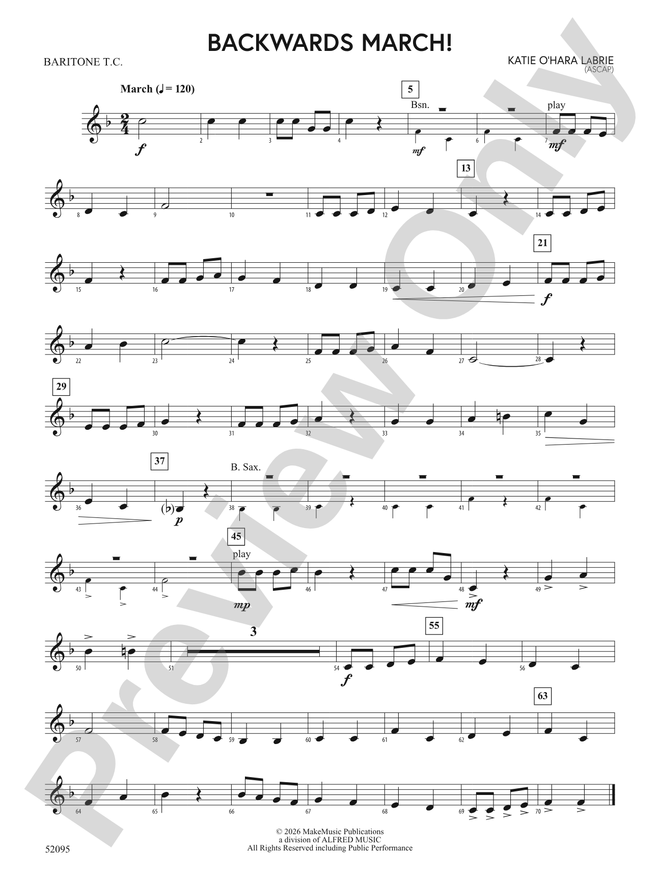 Backwards March!: Baritone T.C.