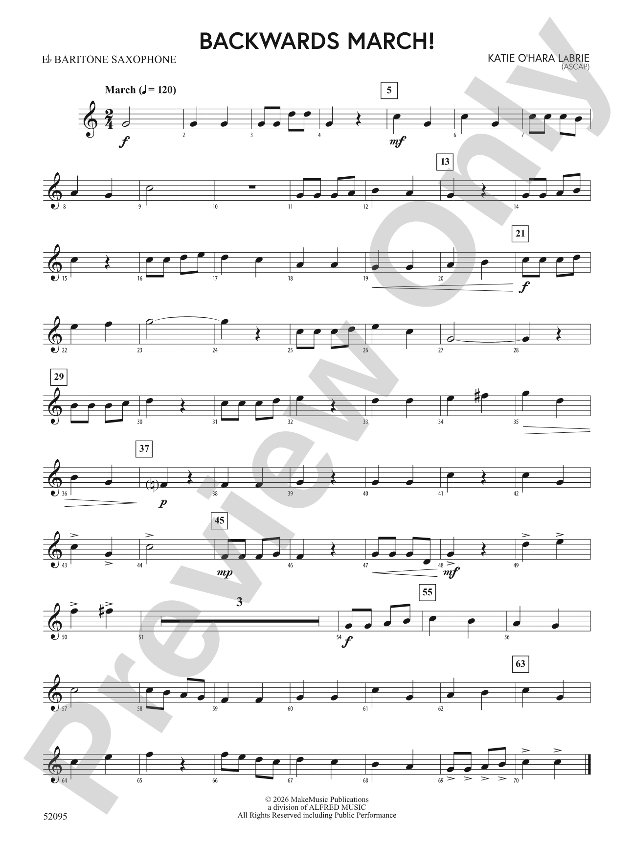 Backwards March!: E-flat Baritone Saxophone