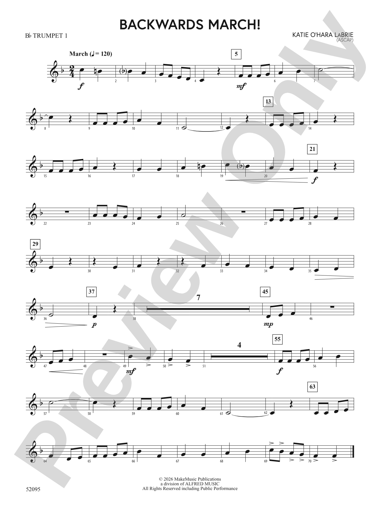 Backwards March!: 1st B-flat Trumpet
