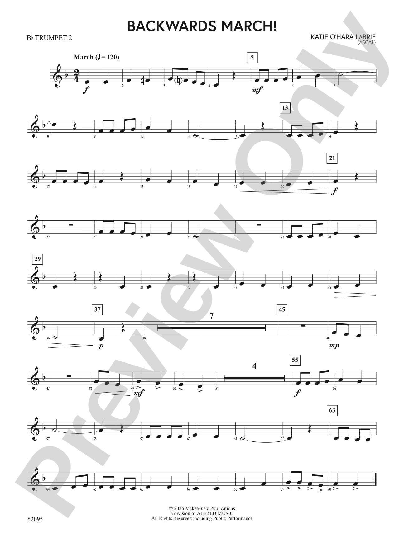 Backwards March!: 2nd B-flat Trumpet