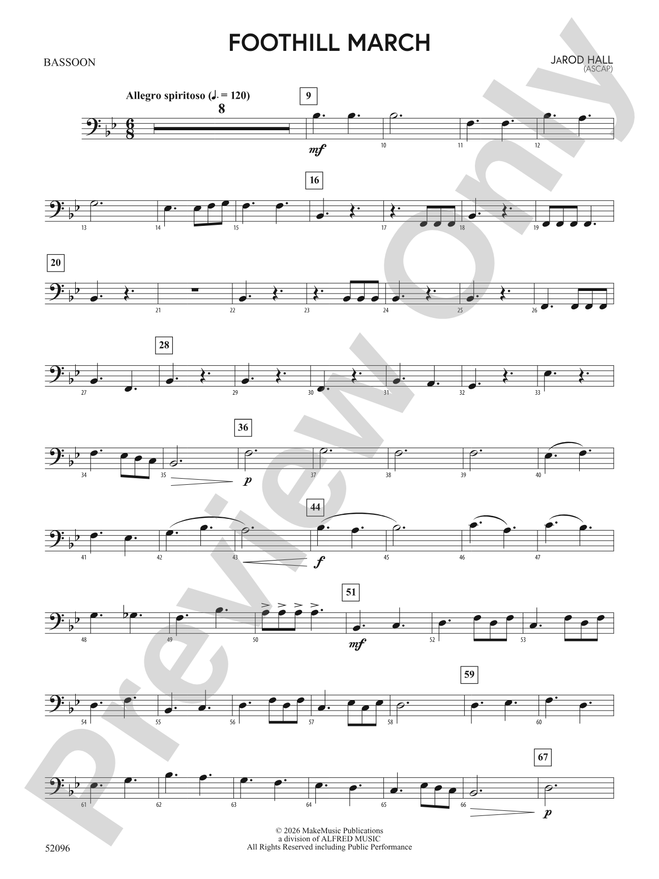 Foothill March: Bassoon
