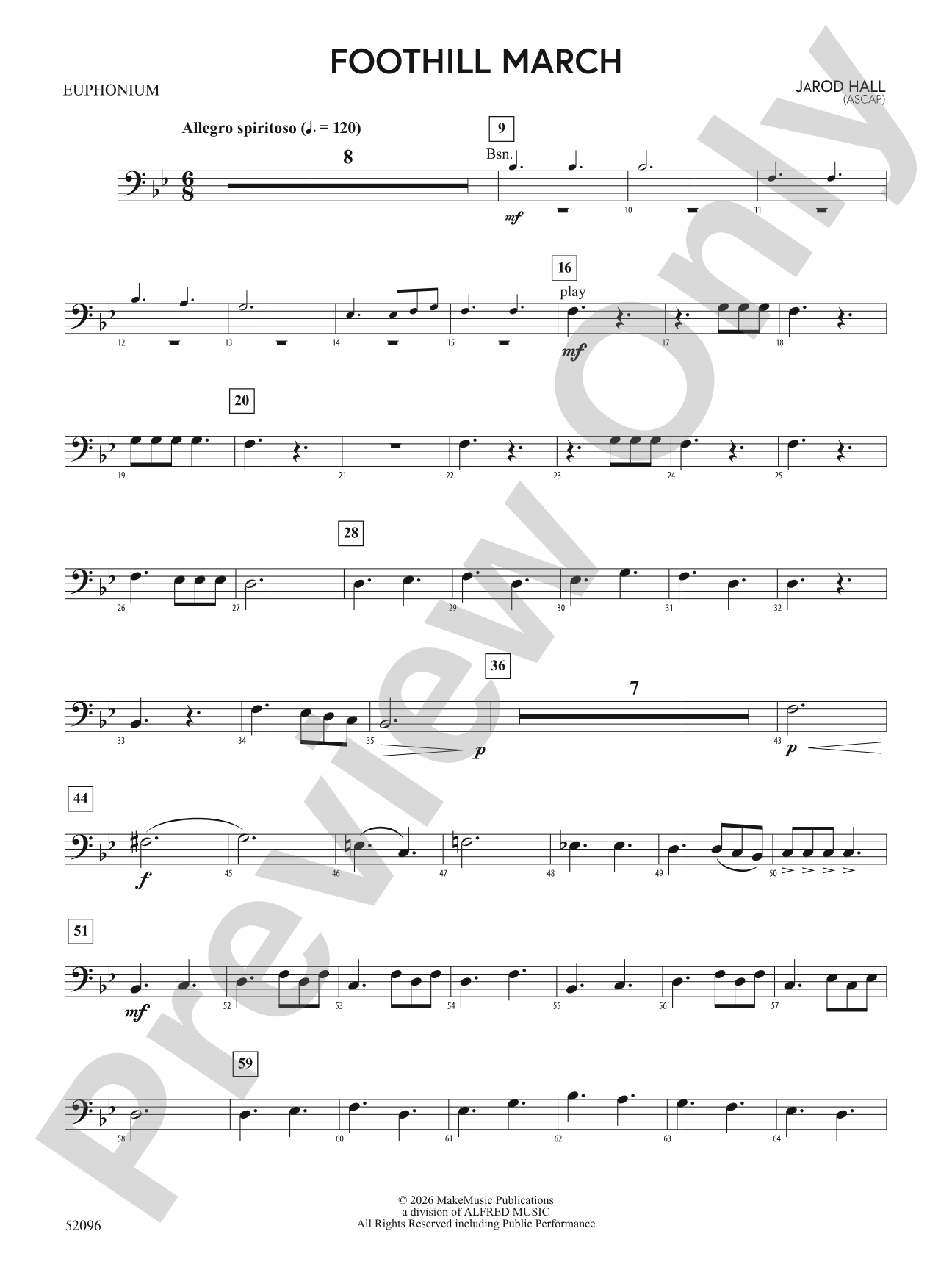 Foothill March: Baritone B.C.