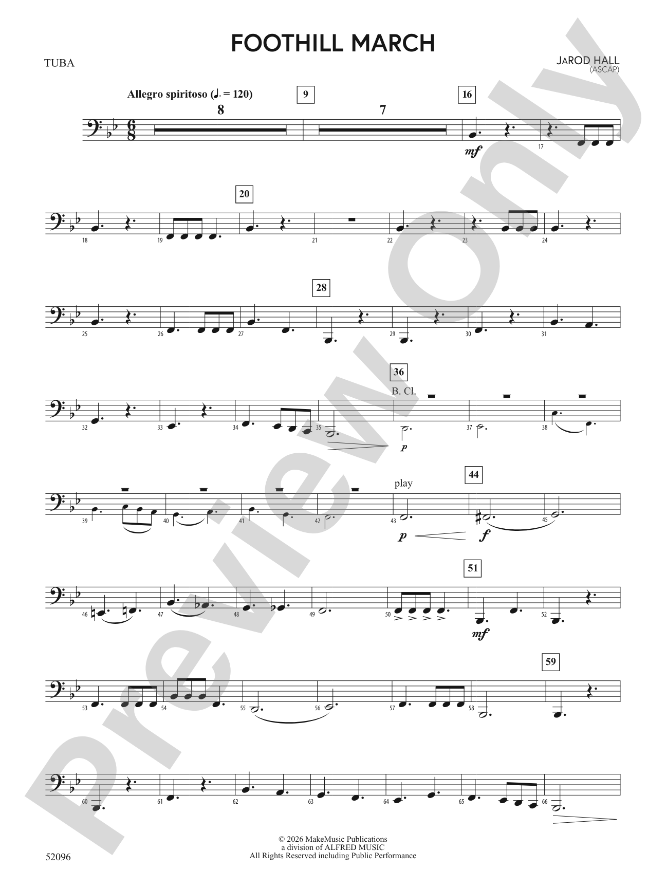 Foothill March: Tuba