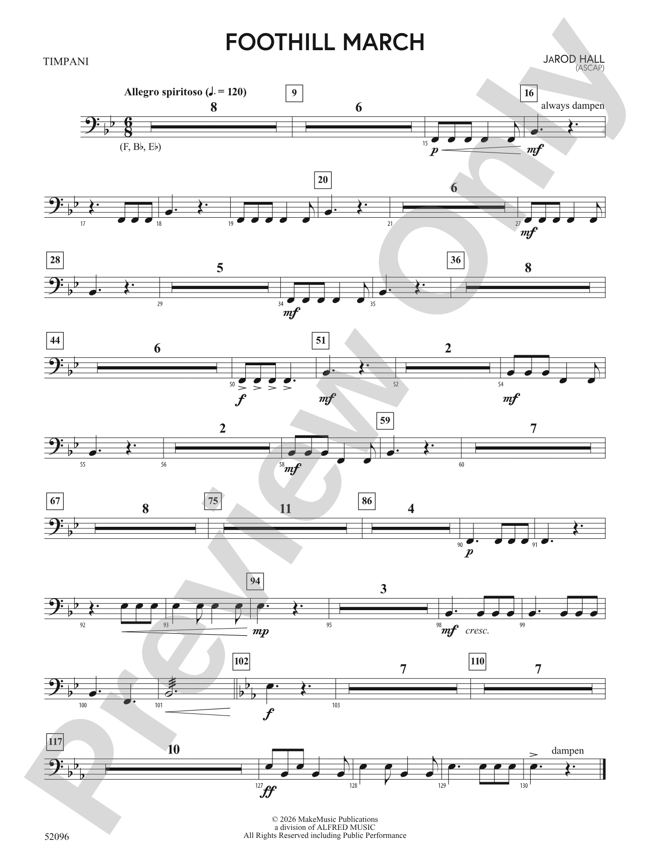 Foothill March: Timpani