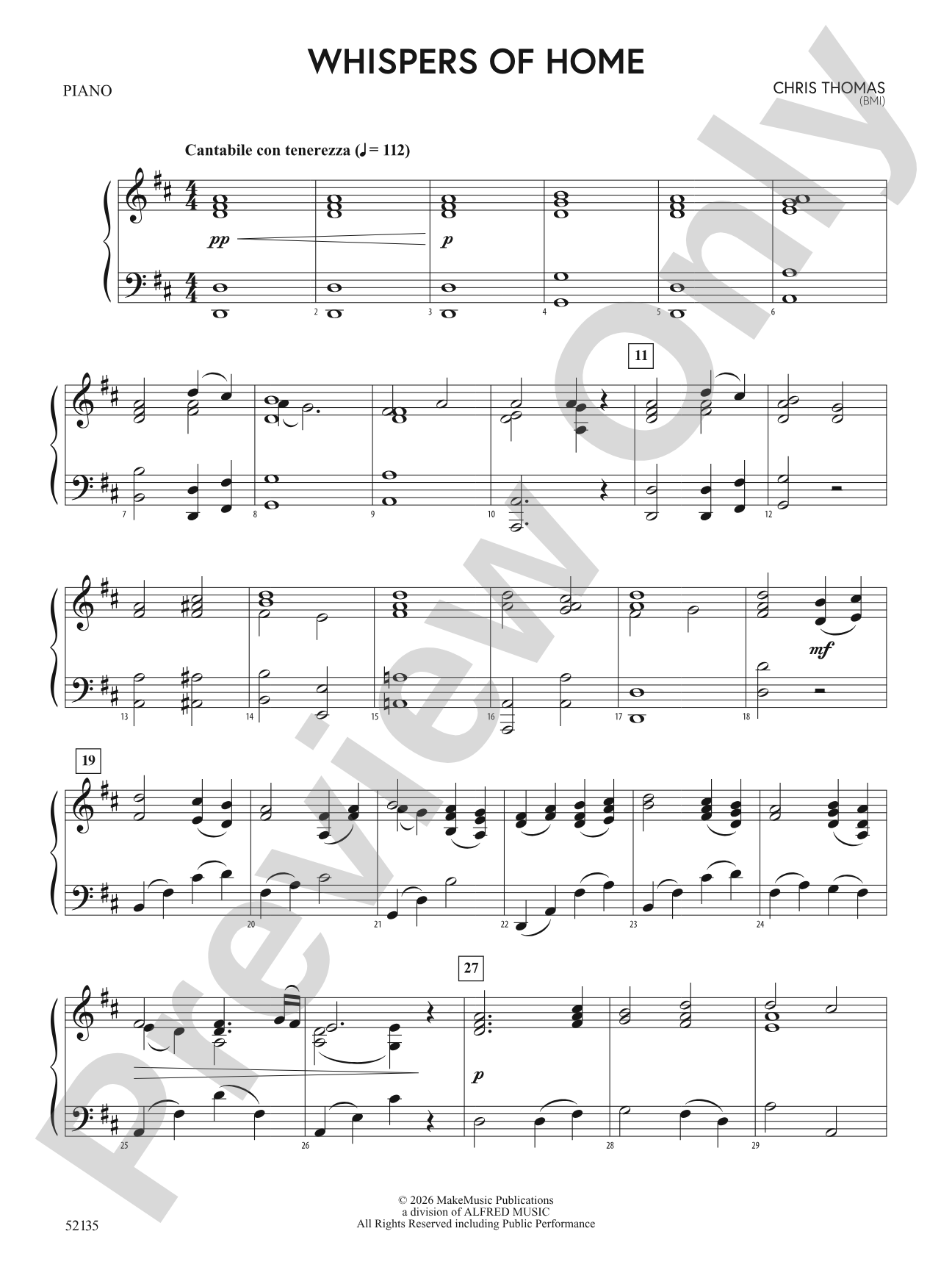 Whispers of Home: Piano Accompaniment
