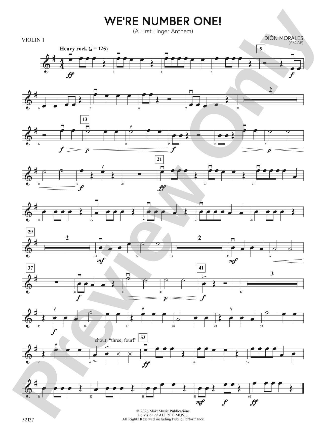 We're Number One!: 1st Violin