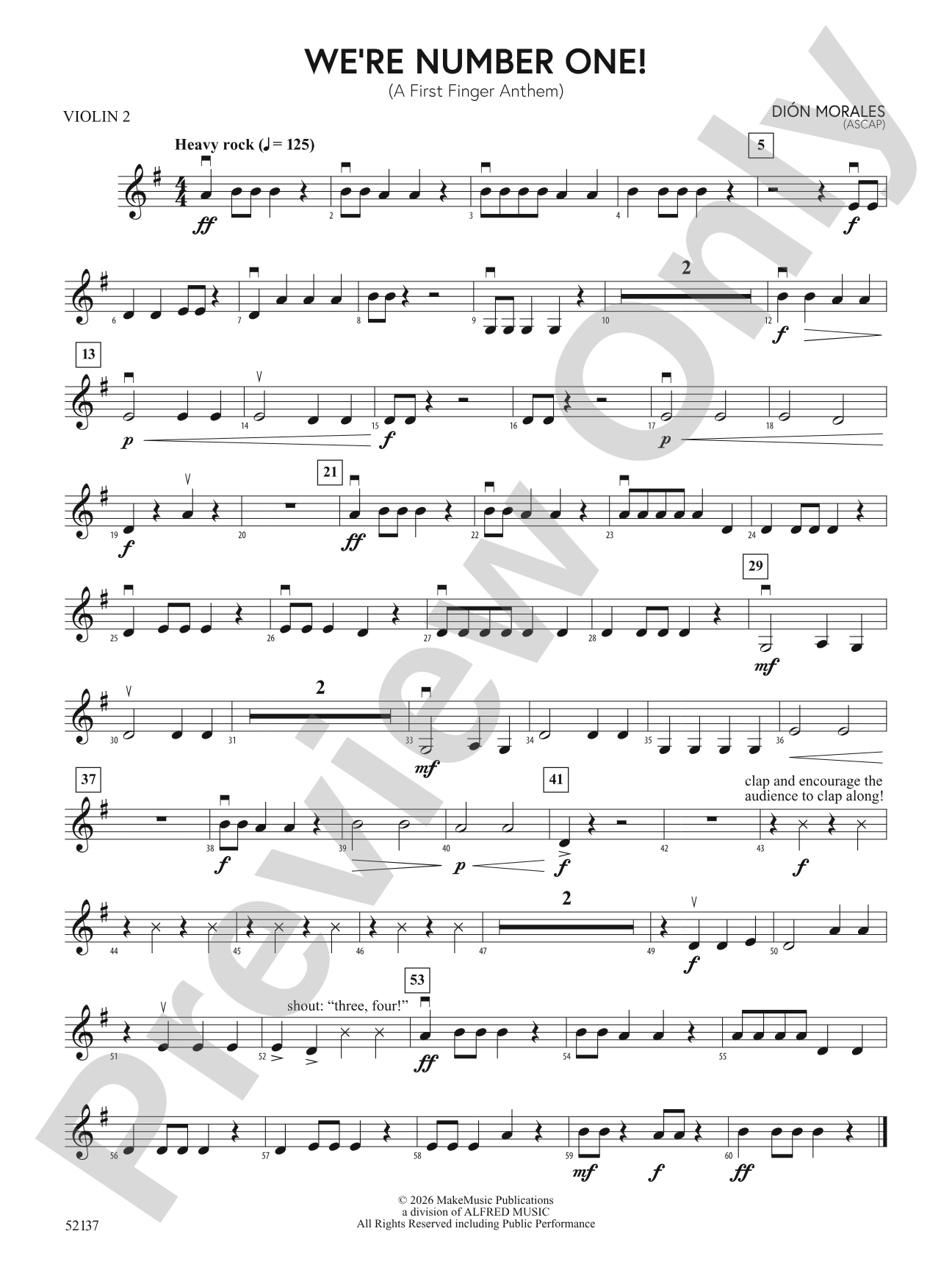 We're Number One!: 2nd Violin