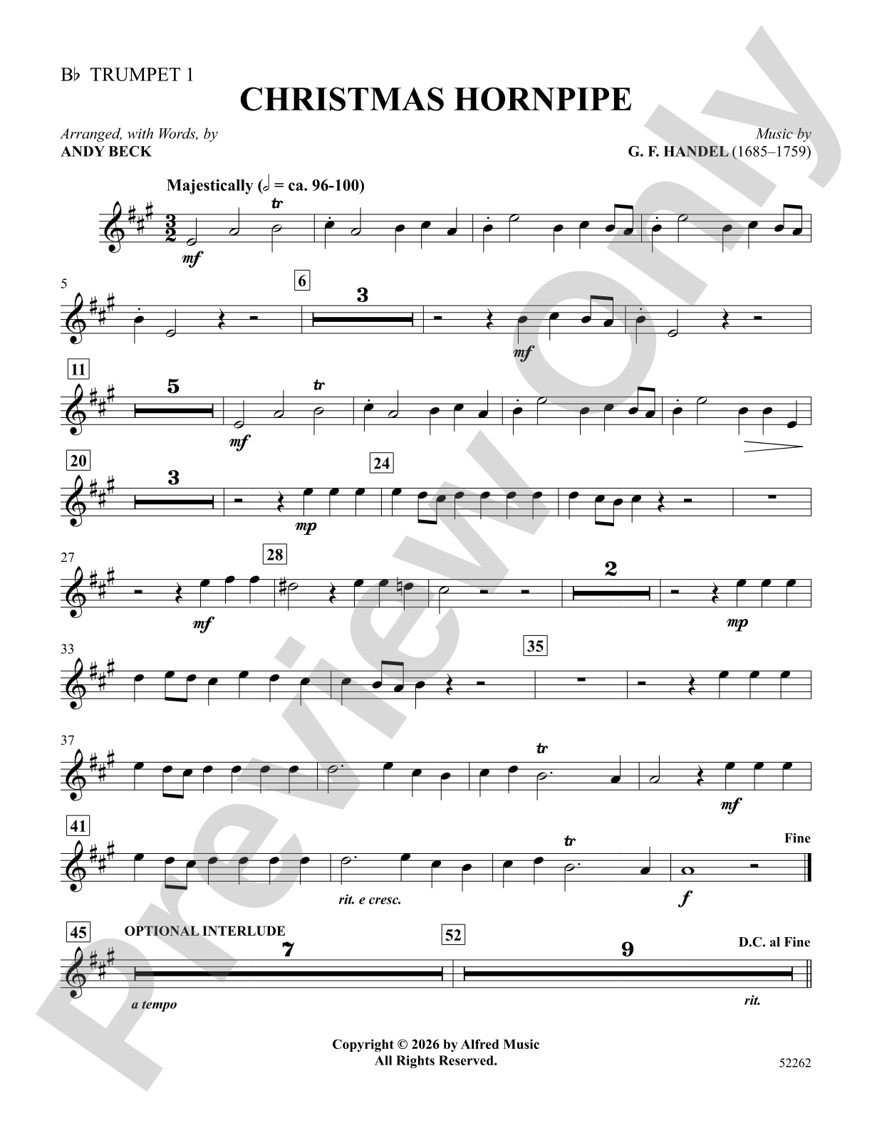 Christmas Hornpipe: 1st B-flat Trumpet