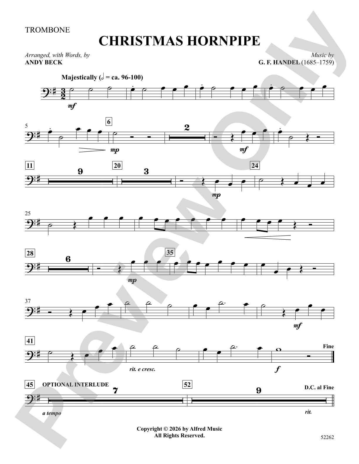 Christmas Hornpipe: 1st Trombone
