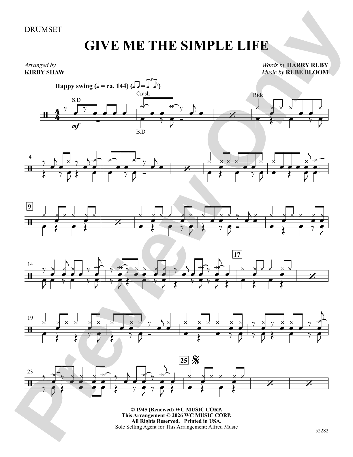 Give Me the Simple Life: Choral SoundPax Digital Download