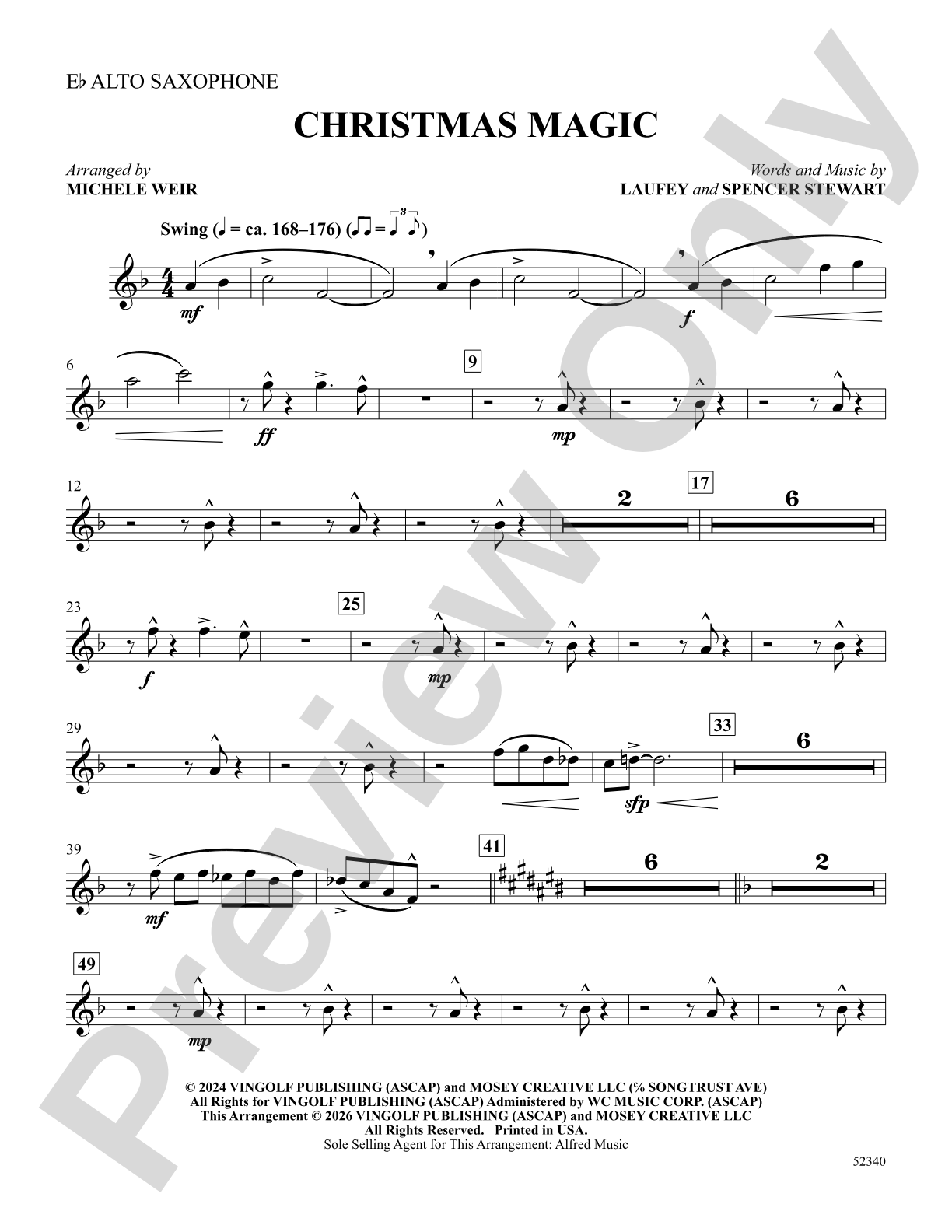 Christmas Magic: E-flat Alto Saxophone