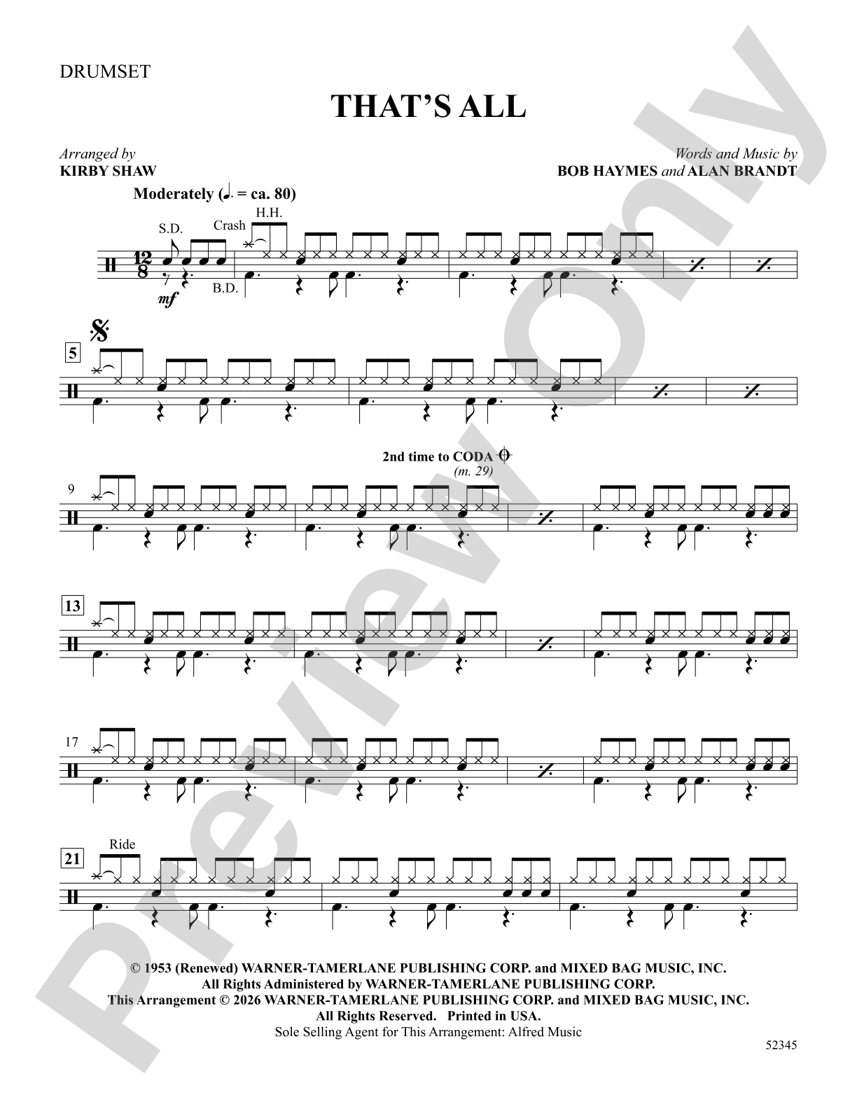 That's All: Choral SoundPax Digital Download