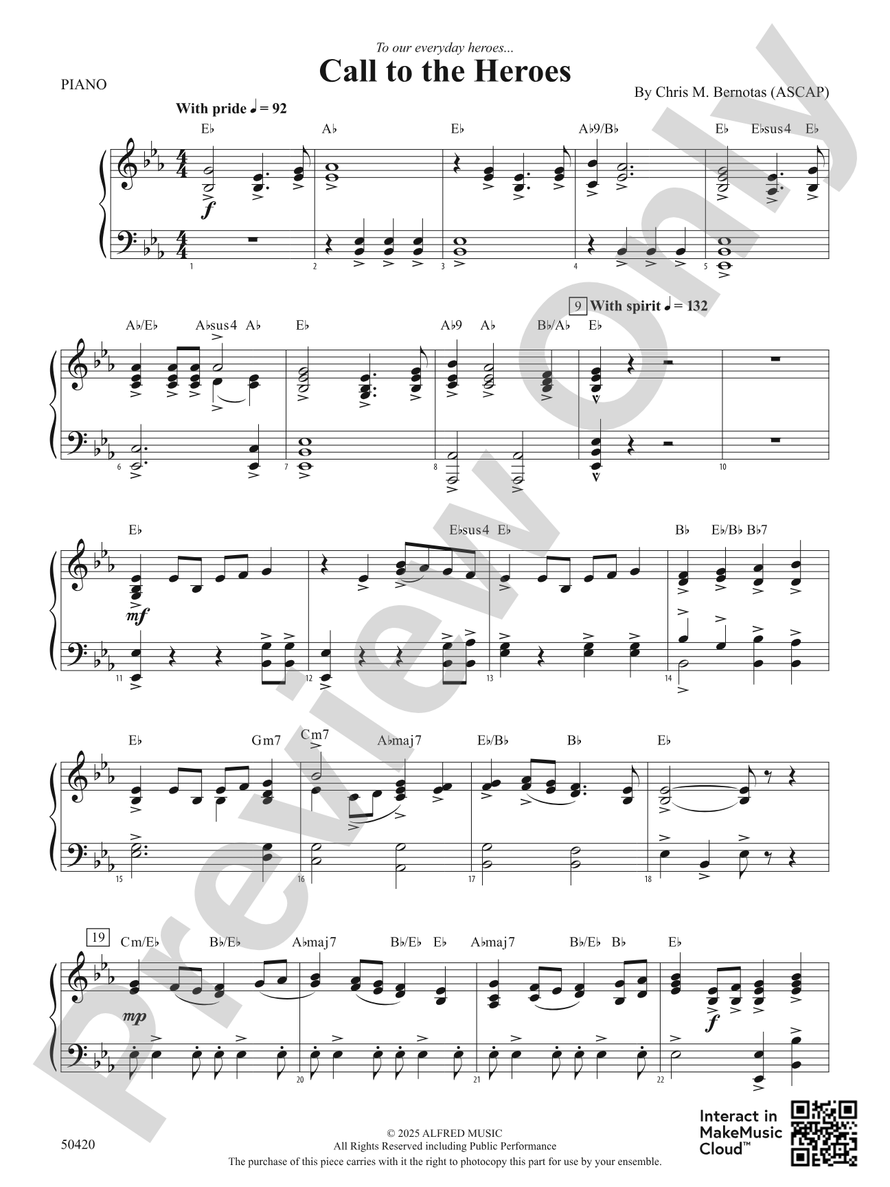 Call to the Heroes: Piano Accompaniment