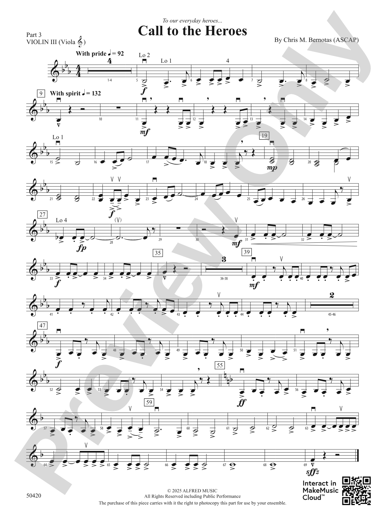 Call to the Heroes: Part 3 - Violin I