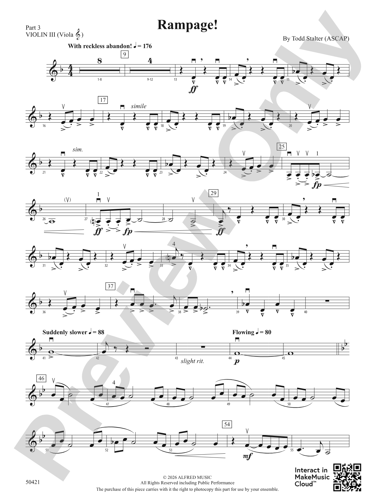 Rampage!: Part 3 - Violin I