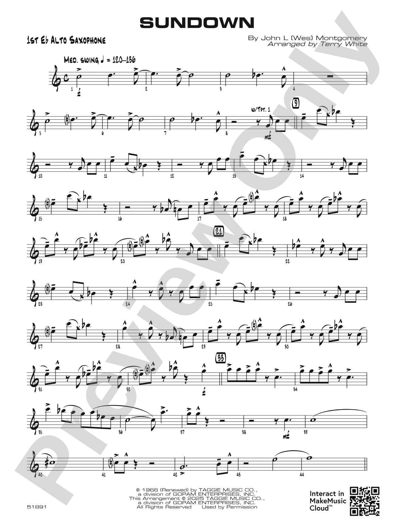 Sundown: E-flat Alto Saxophone