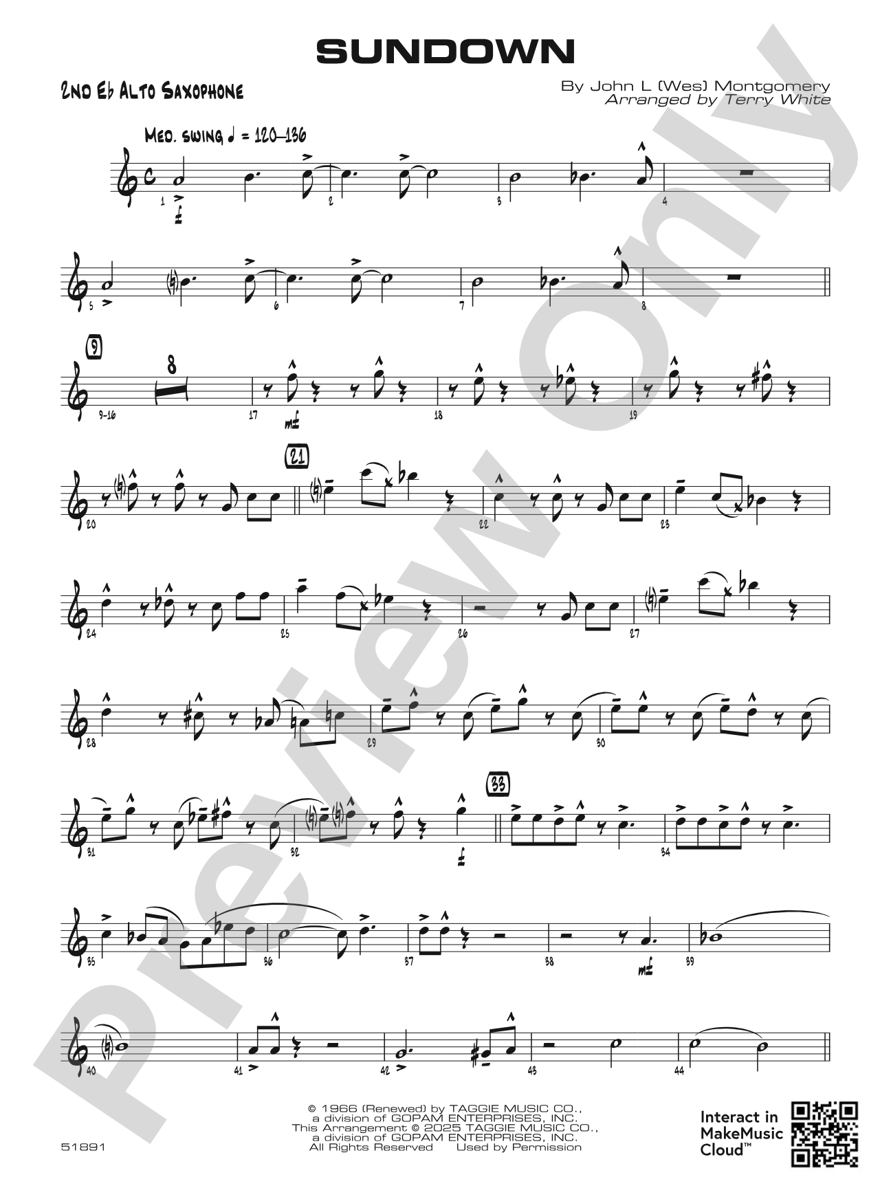 Sundown: 2nd E-flat Alto Saxophone