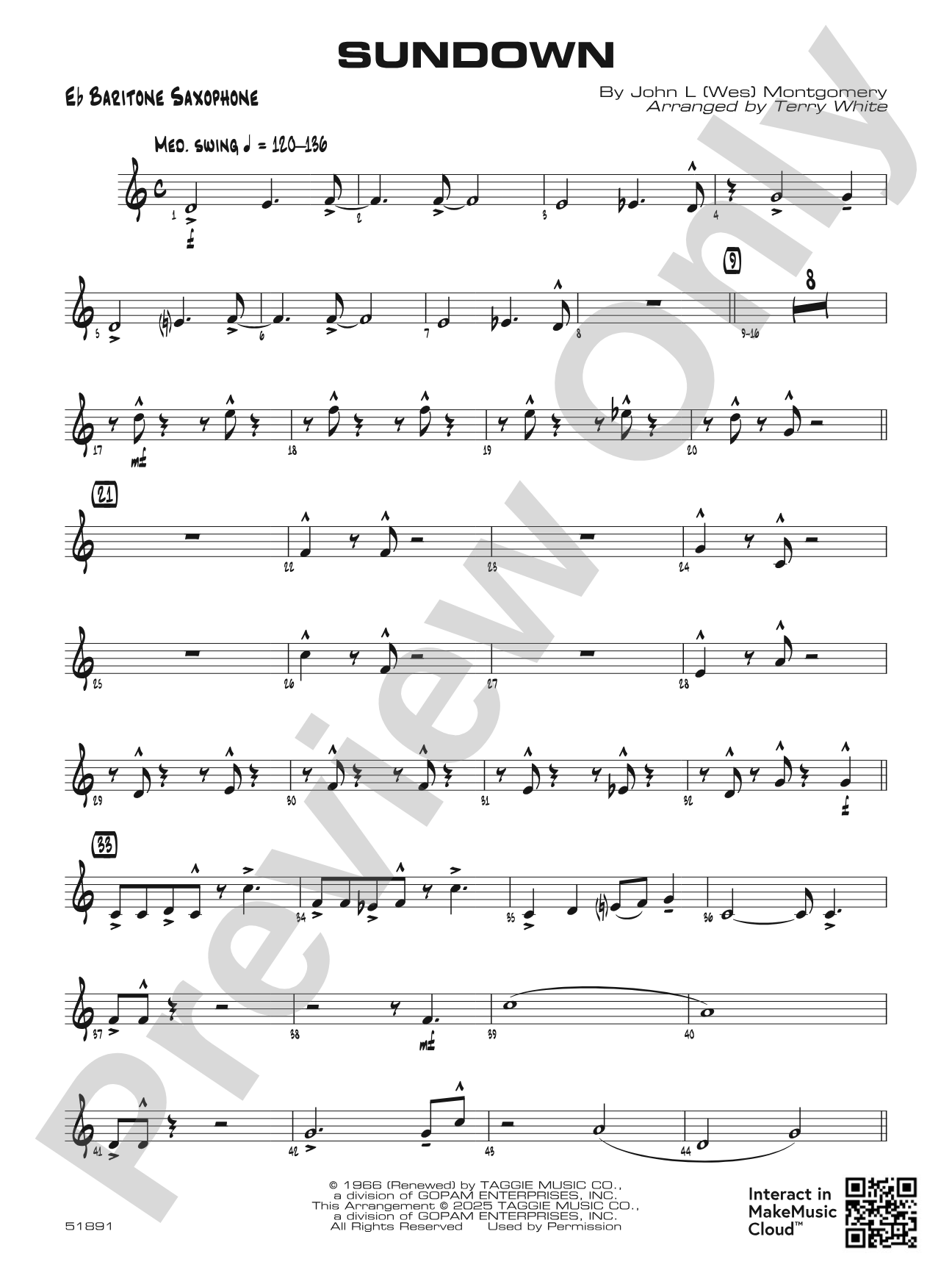 Sundown: E-flat Baritone Saxophone
