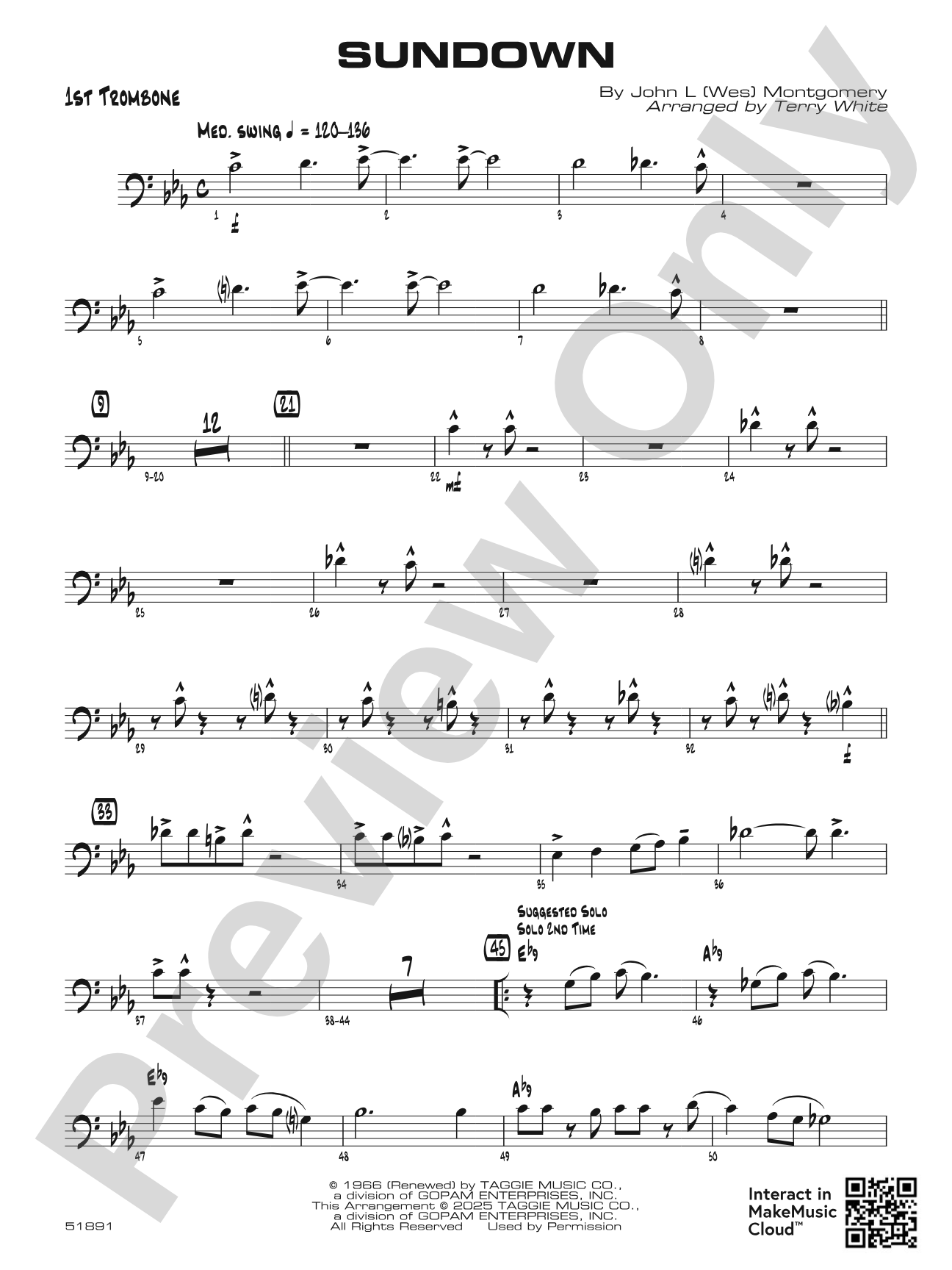 Sundown: 1st Trombone
