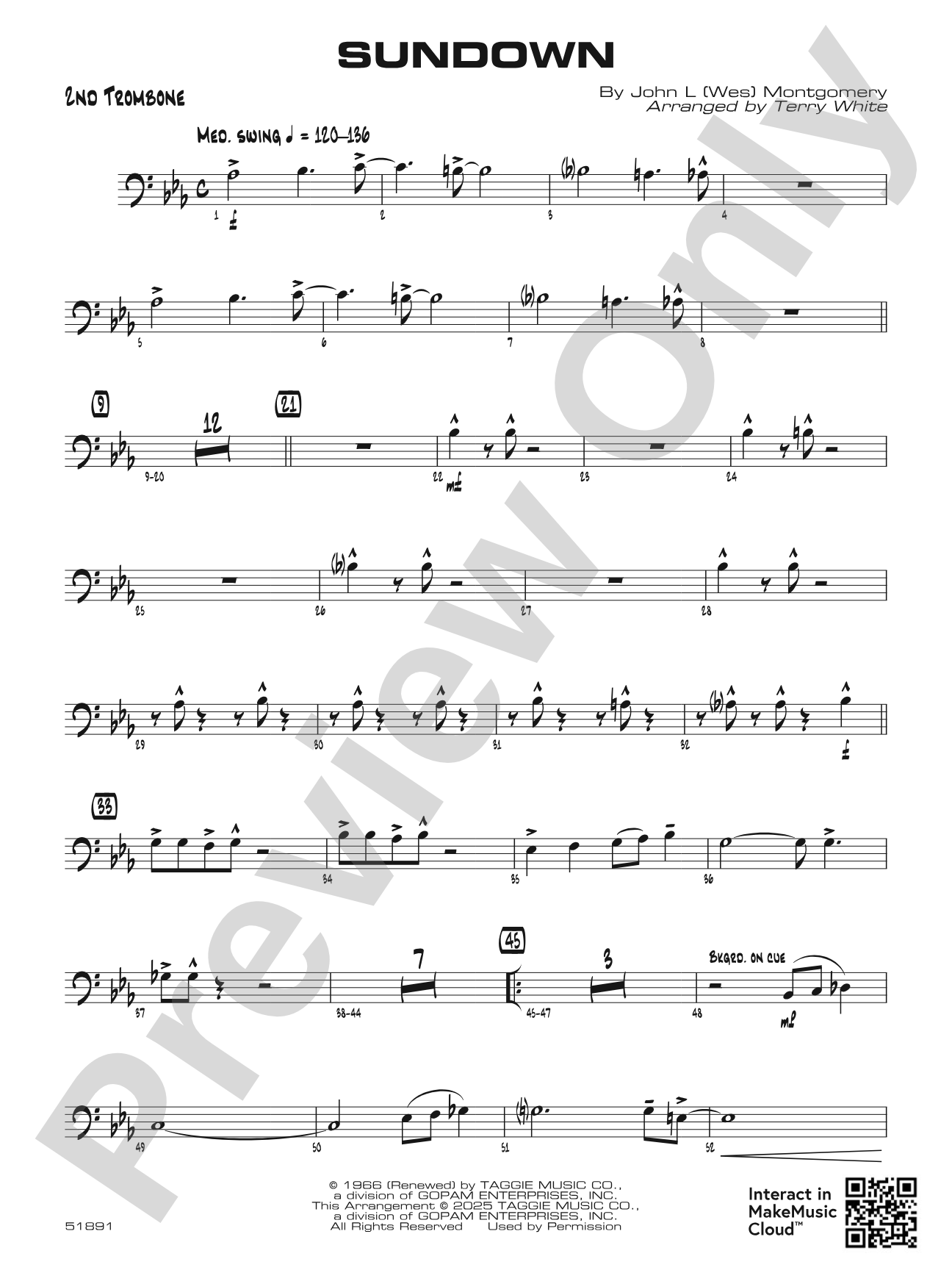 Sundown: 2nd Trombone