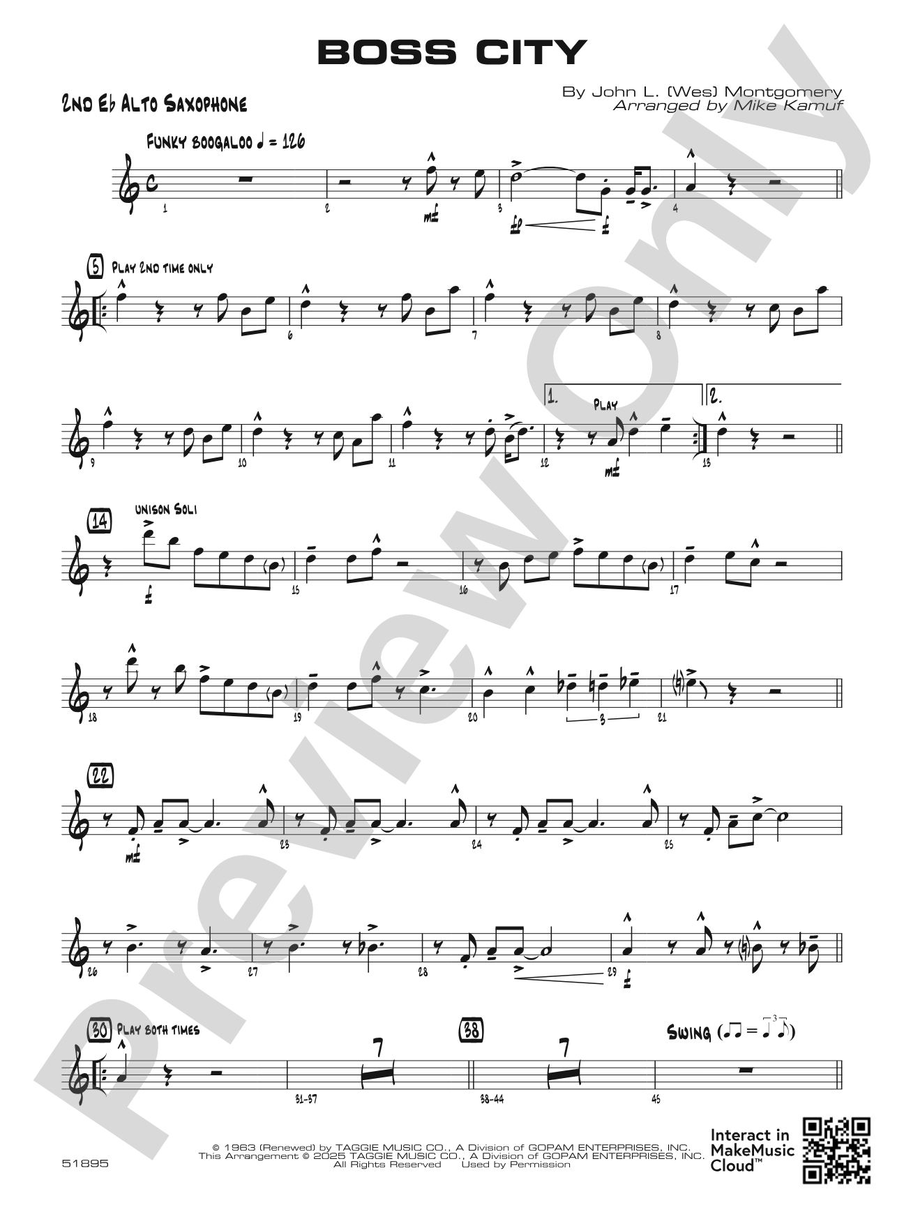 Boss City: 2nd E-flat Alto Saxophone