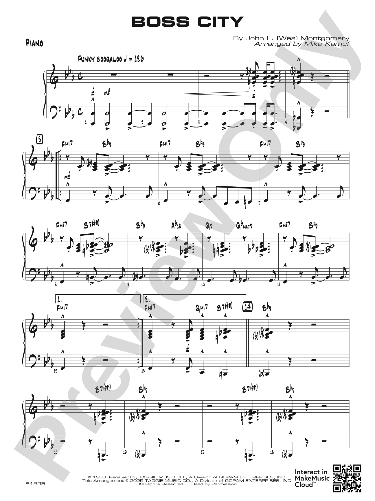 Boss City: Piano Accompaniment