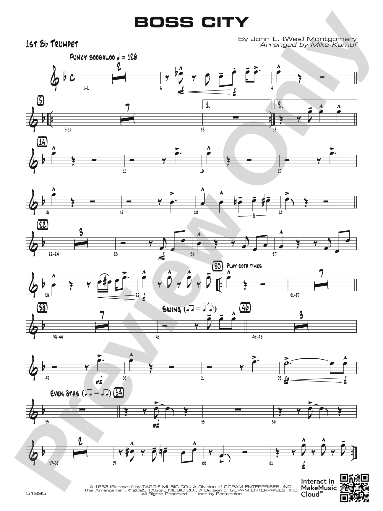 Boss City: 1st B-flat Trumpet
