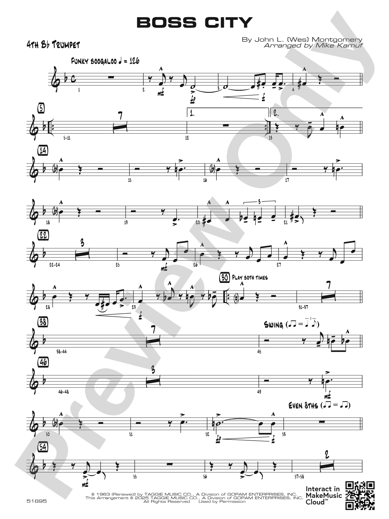 Boss City: 4th B-flat Trumpet