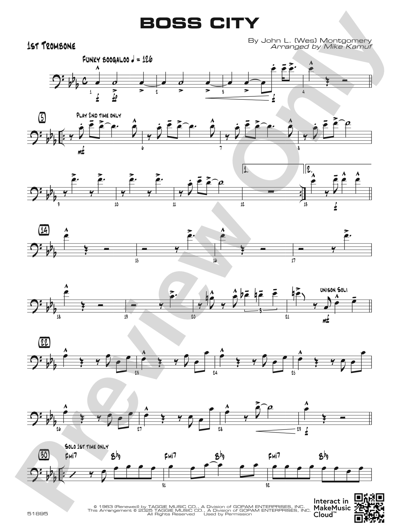 Boss City: 1st Trombone