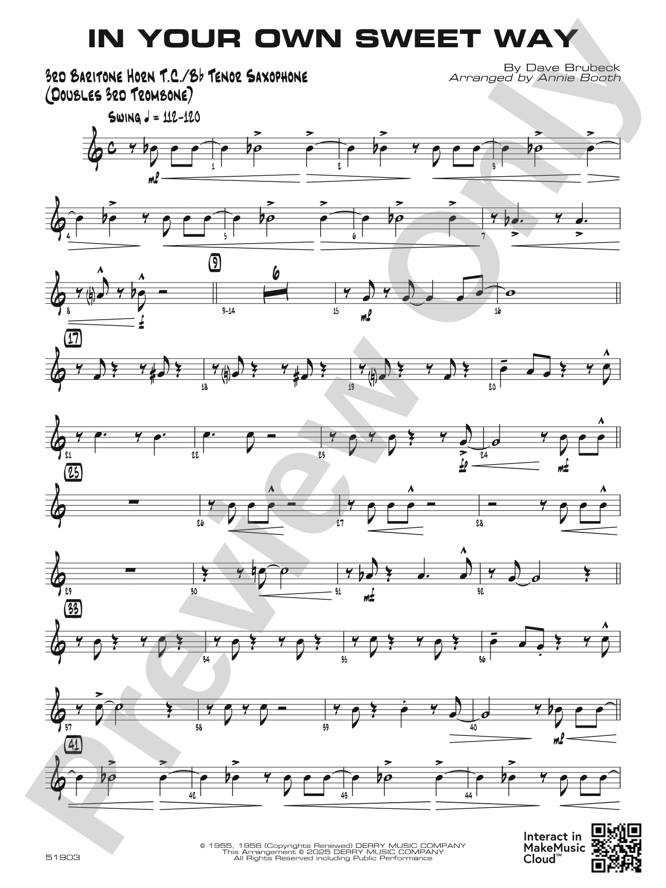 In Your Own Sweet Way: 3rd Baritone T.C.